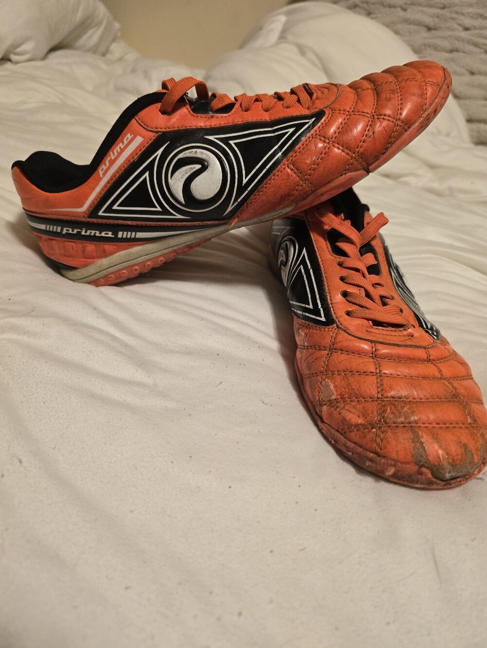 Pirma Orange & Black Indoor Soccer Futsal Shoes Size 10